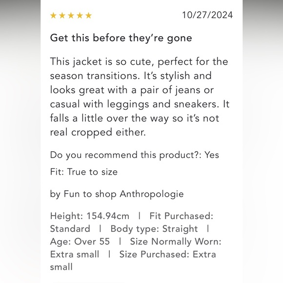 Anthropologie NWT Lee Cropped Wool Chore Jacket size S. - Picture 7 of 12